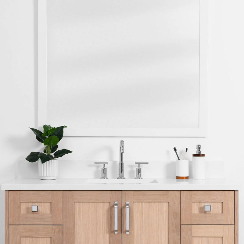 Bridgeport SLIM 48" White Oak Bathroom Vanity