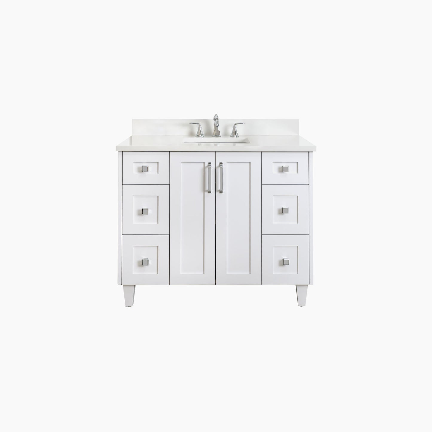 Bridgeport 42" Satin White Bathroom Vanity