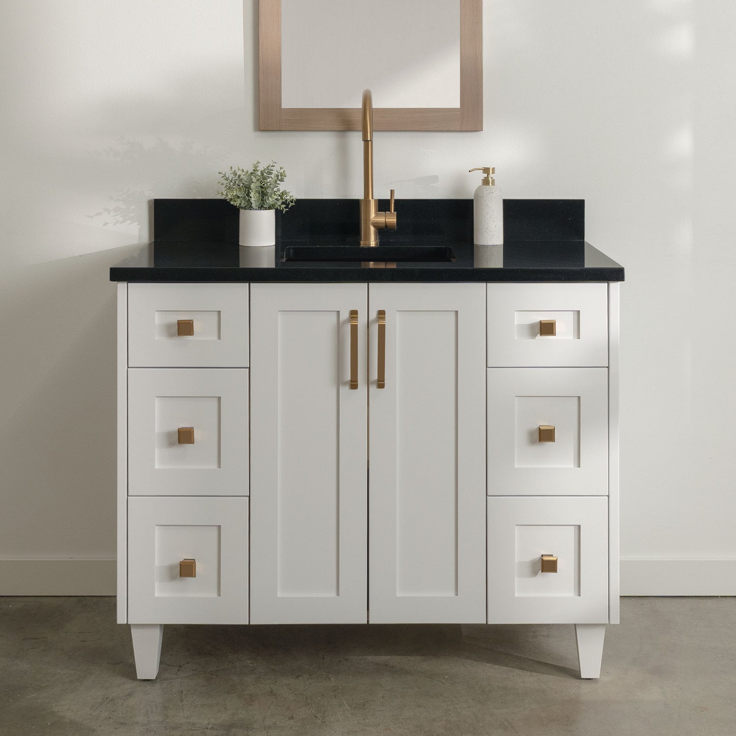 
                  
                    Bridgeport SLIM 42" Satin White Bathroom Vanity
                  
                