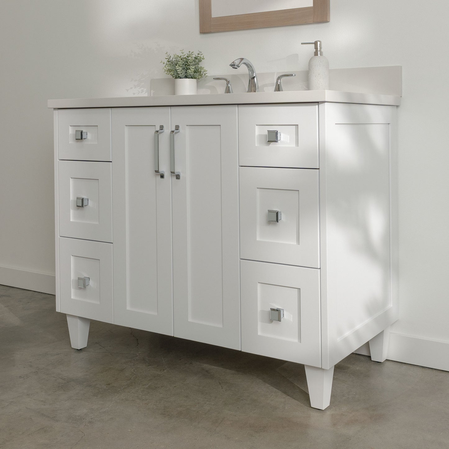 
                  
                    Bridgeport SLIM 42" Satin White Bathroom Vanity
                  
                