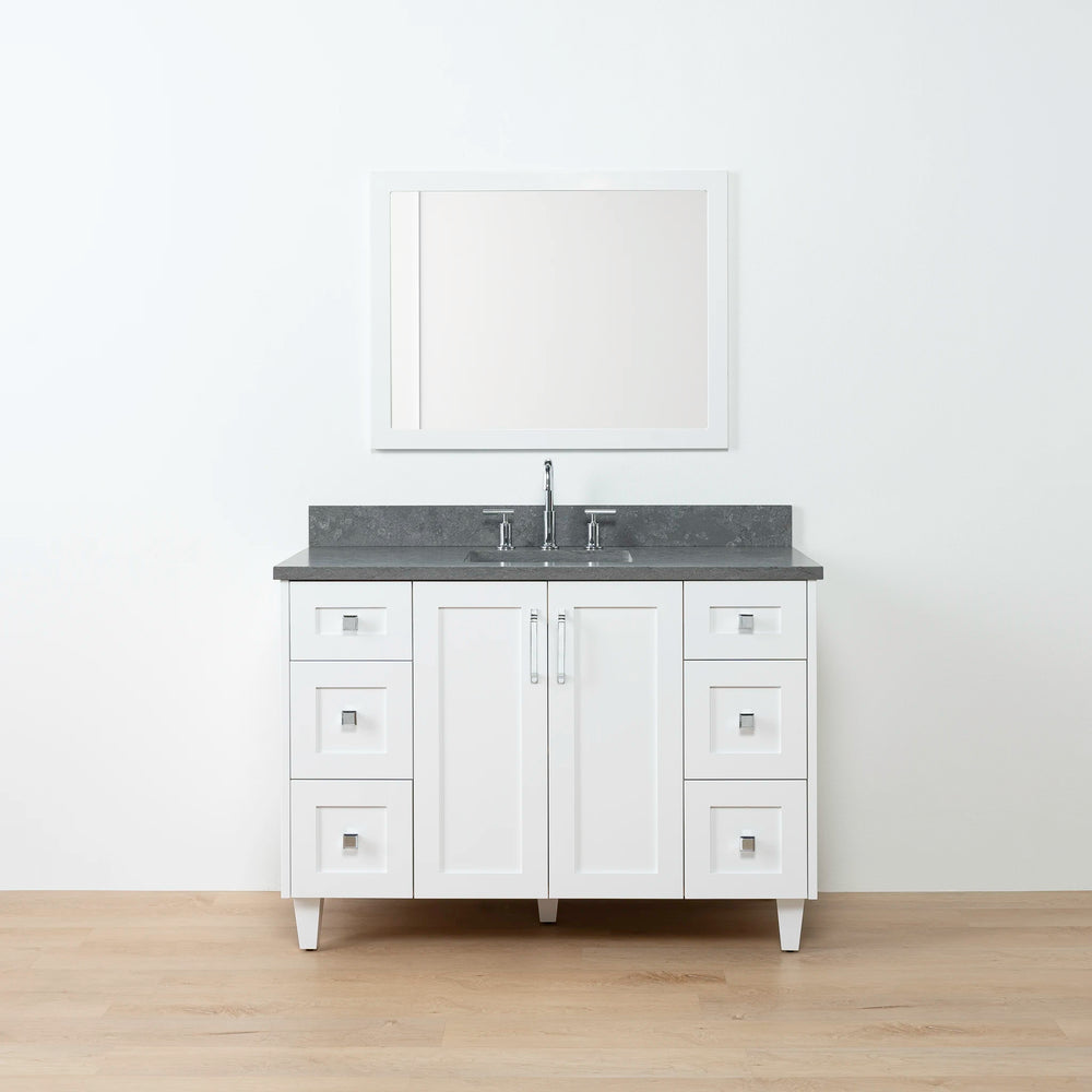 
                  
                    Bridgeport 48" Satin White Bathroom Vanity - Teodor Vanities United States
                  
                