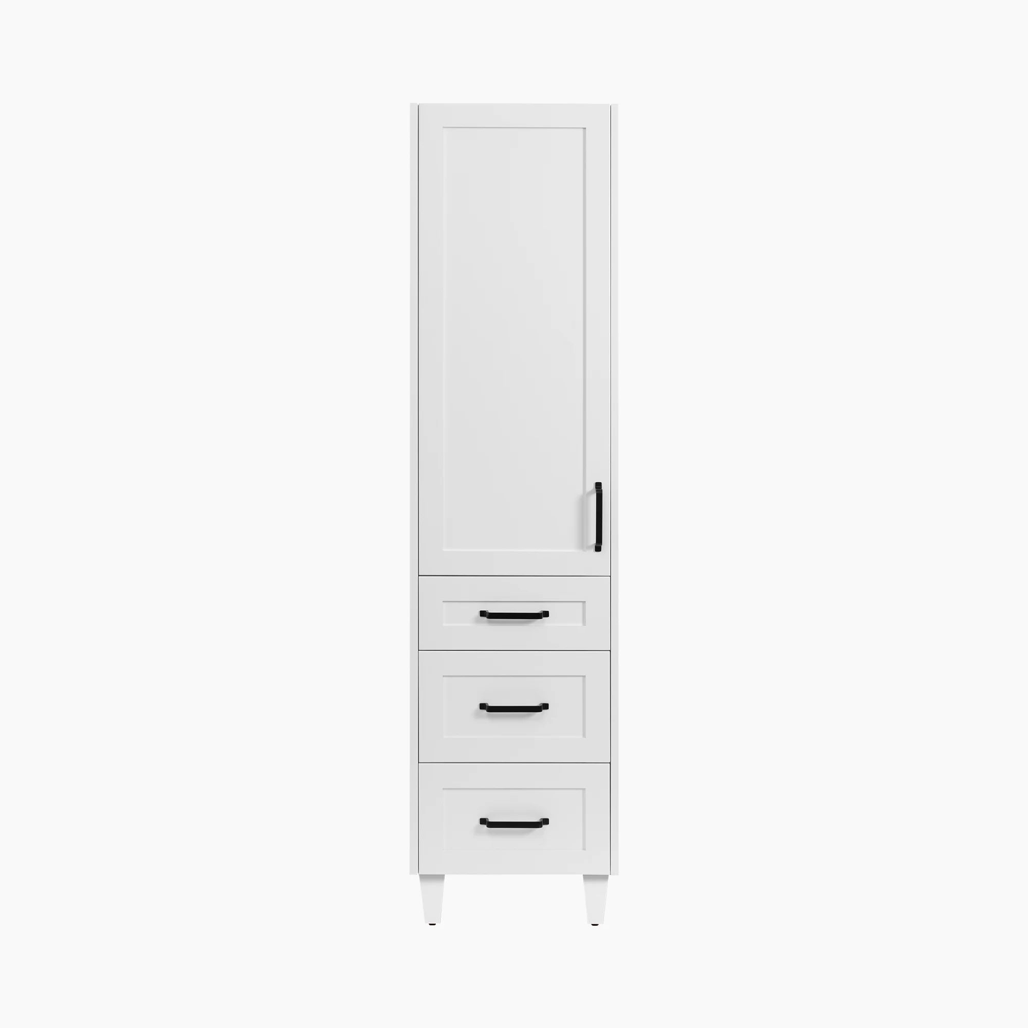 Bridgeport Satin White Linen Cabinet