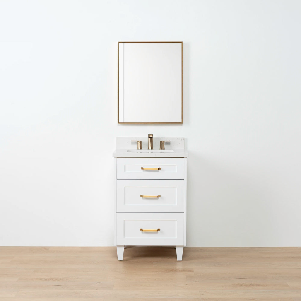 
                  
                    Bridgeport SLIM 24" Satin White Bathroom Vanity - All Drawers
                  
                