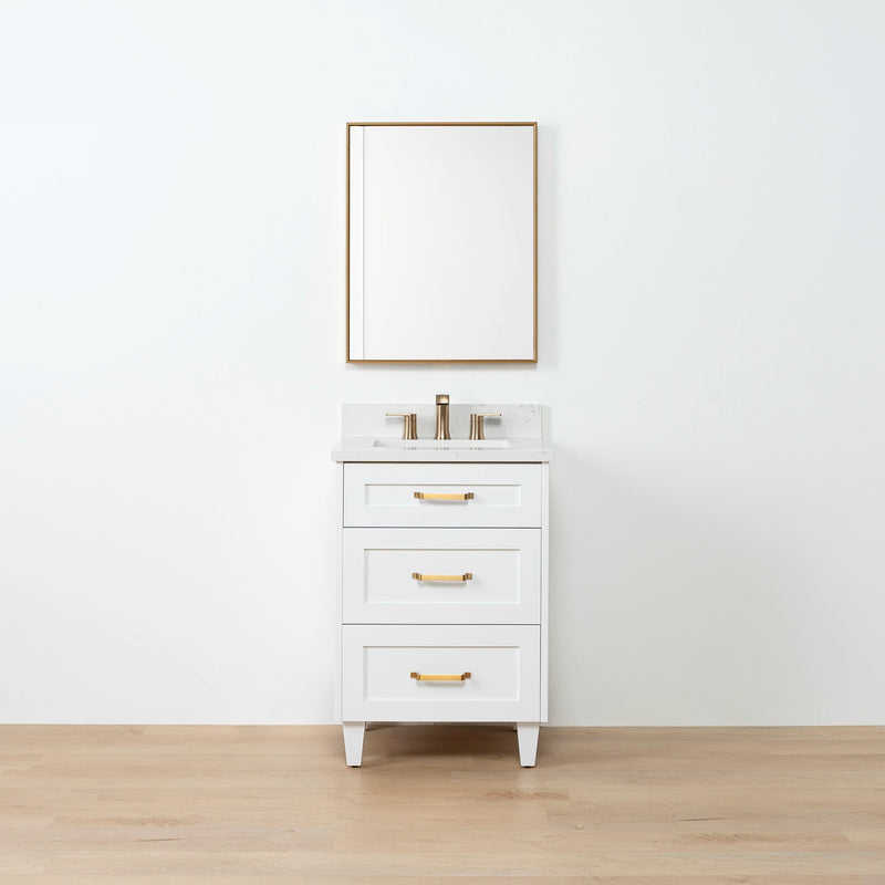 Bridgeport SLIM 24" Satin White Bathroom Vanity