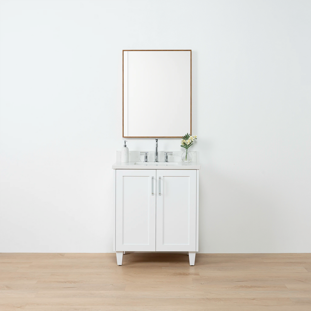 Bridgeport SLIM 30" Satin White Bathroom Vanity