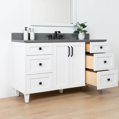 Bridgeport SLIM 60" Satin White Bathroom Vanity