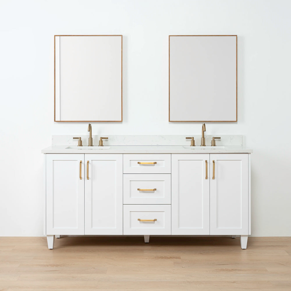 
                  
                    Bridgeport SLIM 72" Satin White Bathroom Vanity, Double Sink
                  
                