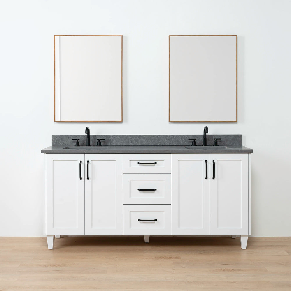 
                  
                    Bridgeport SLIM 72" Satin White Bathroom Vanity, Double Sink
                  
                