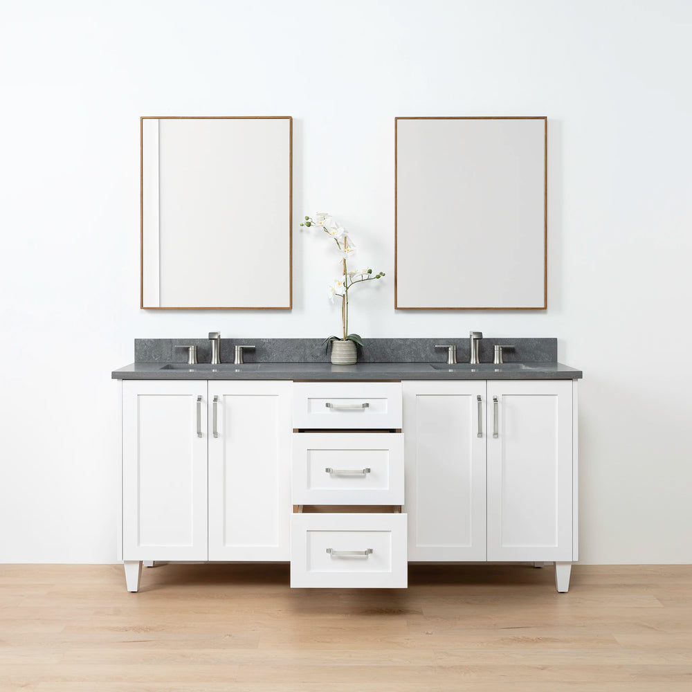 
                  
                    Bridgeport SLIM 72" Satin White Bathroom Vanity, Double Sink
                  
                