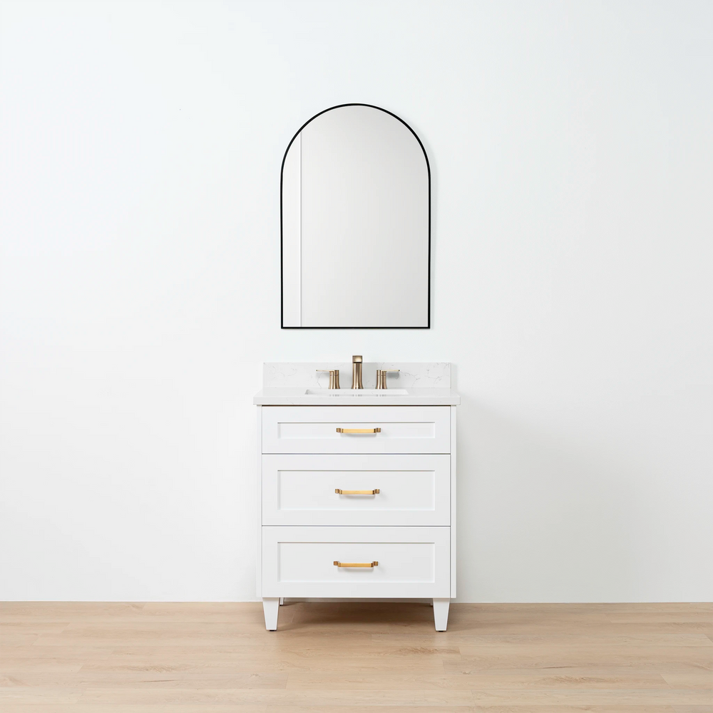 
                  
                    Bridgeport SLIM 30" Satin White Bathroom Vanity - Teodor Vanities United States
                  
                