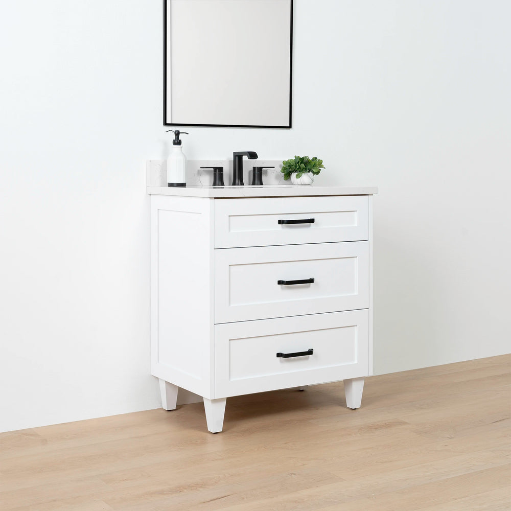 
                  
                    Bridgeport SLIM 30" Satin White Bathroom Vanity - Teodor Vanities United States
                  
                