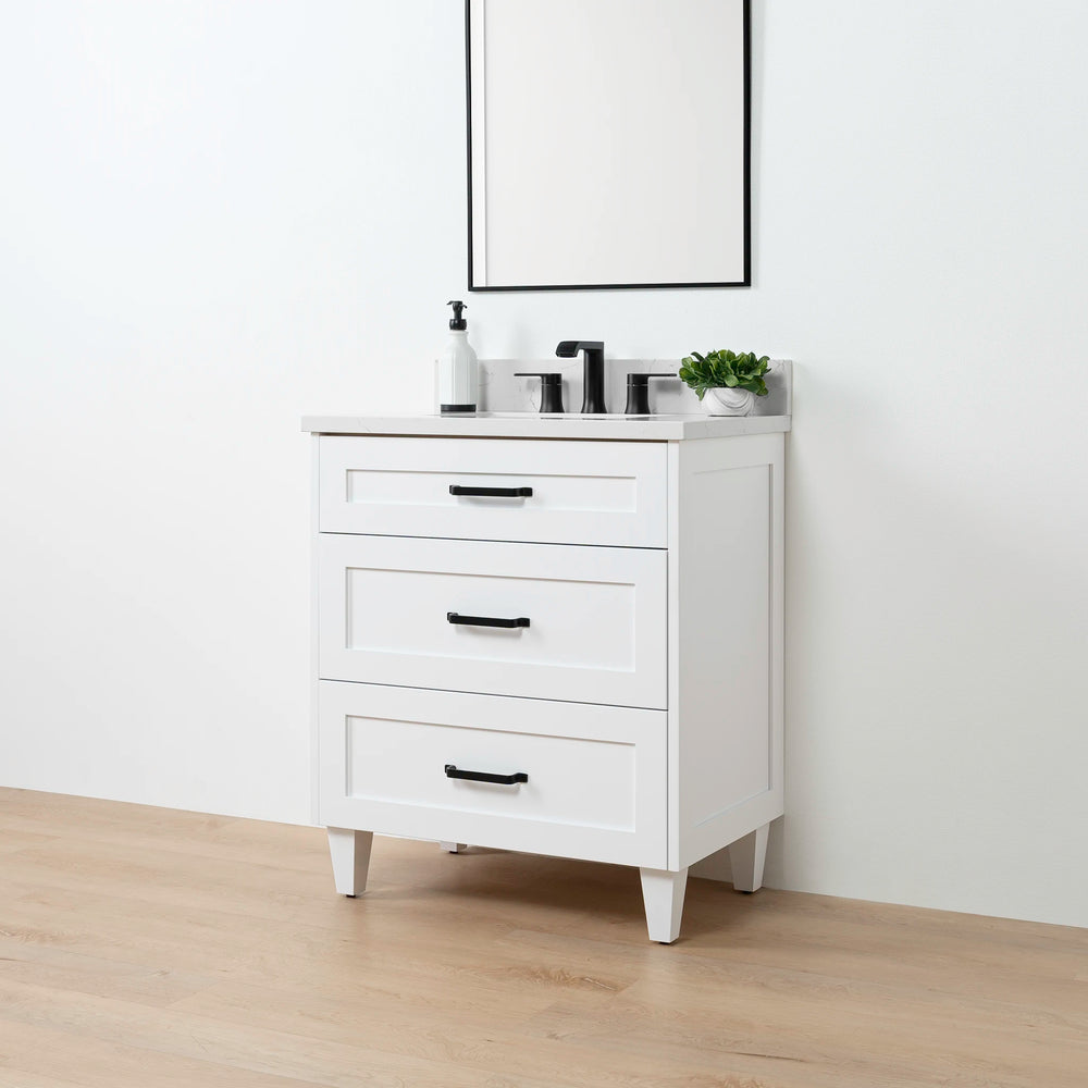 
                  
                    Bridgeport SLIM 30" Satin White Bathroom Vanity - Teodor Vanities United States
                  
                