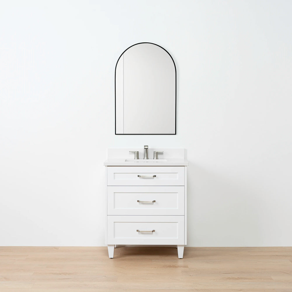 
                  
                    Bridgeport SLIM 30" Satin White Bathroom Vanity - Teodor Vanities United States
                  
                