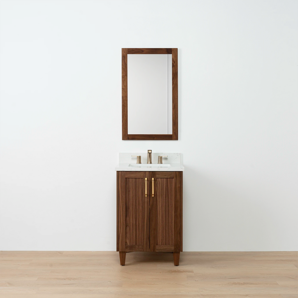 
                  
                    Bridgeport 24" American Black Walnut Bathroom Vanity w/ Doors - Teodor Vanities United States
                  
                