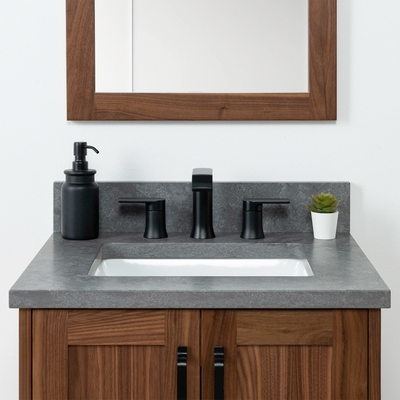 Bridgeport 24" American Black Walnut Bathroom Vanity w/ Doors - Teodor Vanities United States