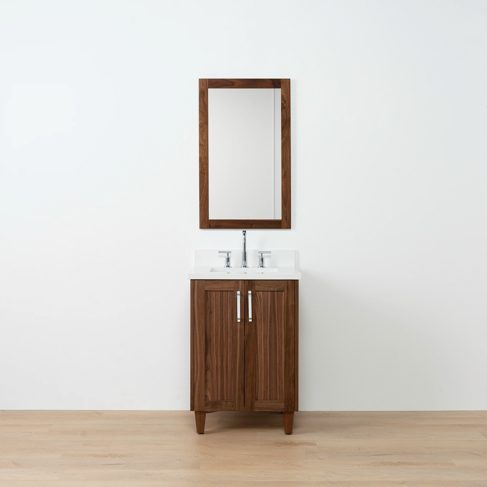 
                  
                    Bridgeport 24" American Black Walnut Bathroom Vanity w/ Doors - Teodor Vanities United States
                  
                