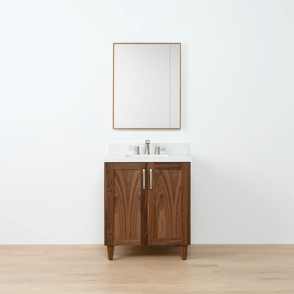 
                  
                    Bridgeport 30" American Black Walnut Bathroom Vanity w/ Doors - Teodor Vanities United States
                  
                