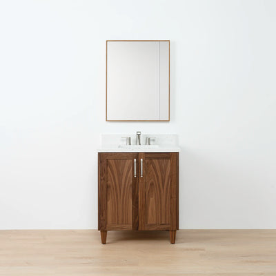 Bridgeport 30" American Black Walnut Bathroom Vanity w/ Doors - Teodor Vanities United States