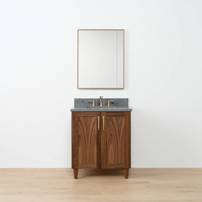 Bridgeport 30" American Black Walnut Bathroom Vanity w/ Doors - Teodor Vanities United States