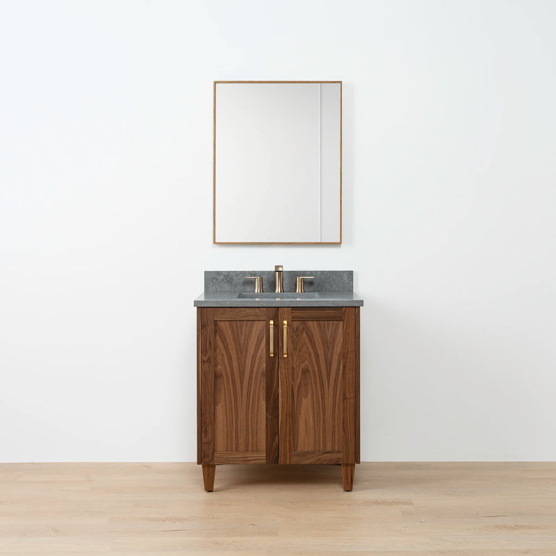 Bridgeport 30" American Black Walnut Bathroom Vanity w/ Doors - Teodor Vanities United States