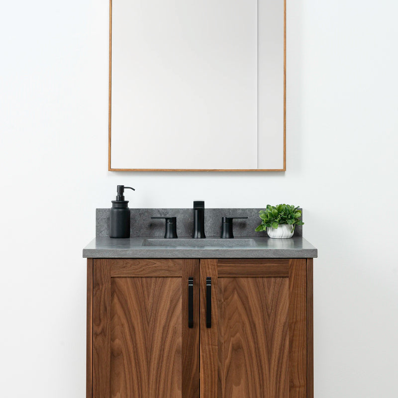 Bridgeport 30" American Black Walnut Bathroom Vanity w/ Doors - Teodor Vanities United States