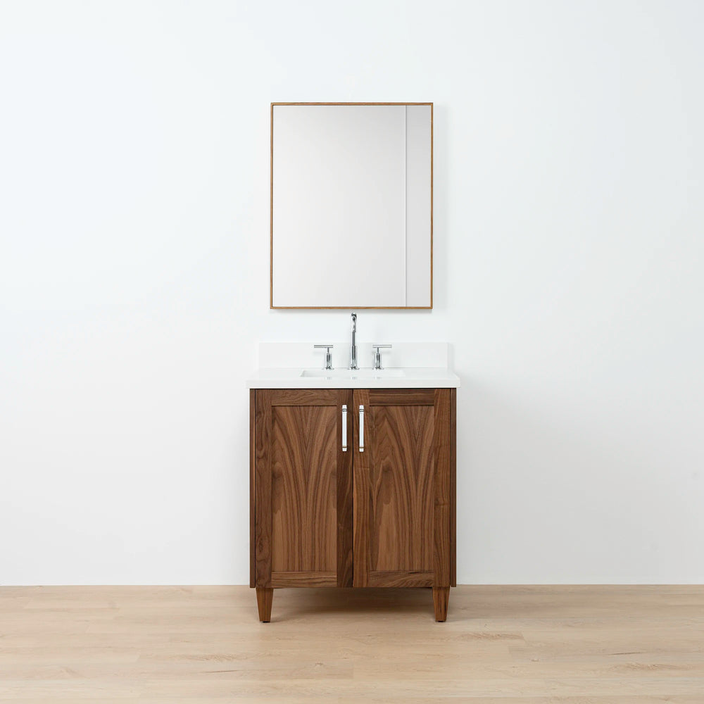 
                  
                    Bridgeport 30" American Black Walnut Bathroom Vanity w/ Doors - Teodor Vanities United States
                  
                