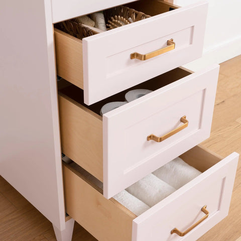 Bridgeport, Teodor® Champagne Pink Linen Cabinet Teodor Bathroom Vanity United States