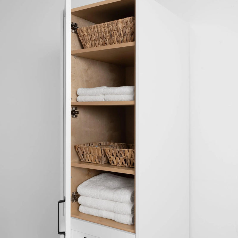 Bridgeport Satin White Linen Cabinet