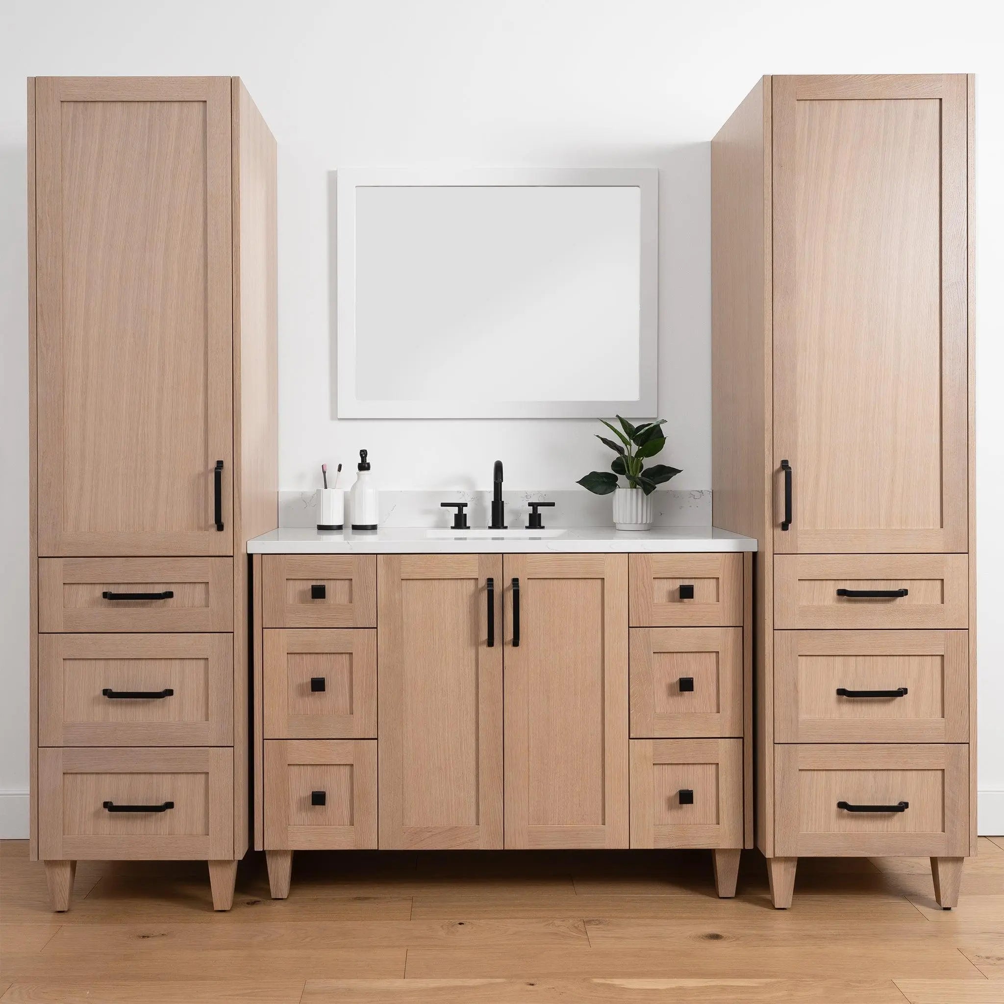 Davenport Almond Coast Linen Cabinet Teodor Vanities United