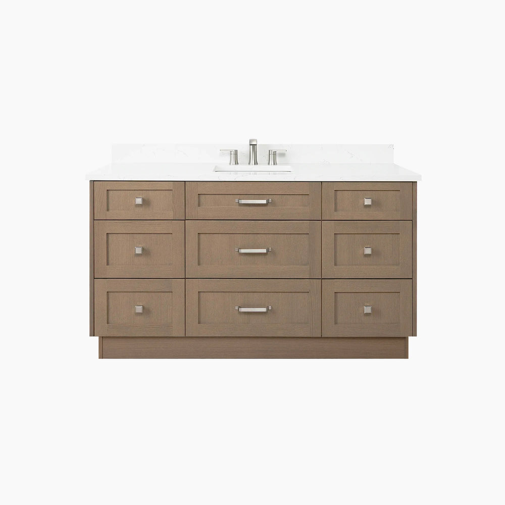 
                  
                    Bridgeport 60" Almond Coast Bathroom Vanity - All Drawers
                  
                