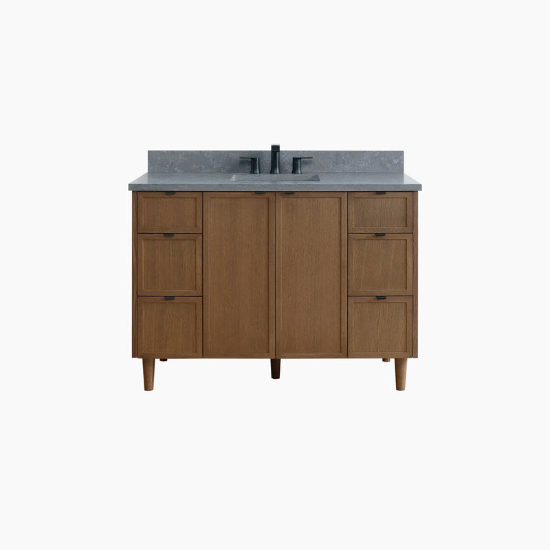 Cape Breton 48" Mid Century Oak Bathroom Vanity