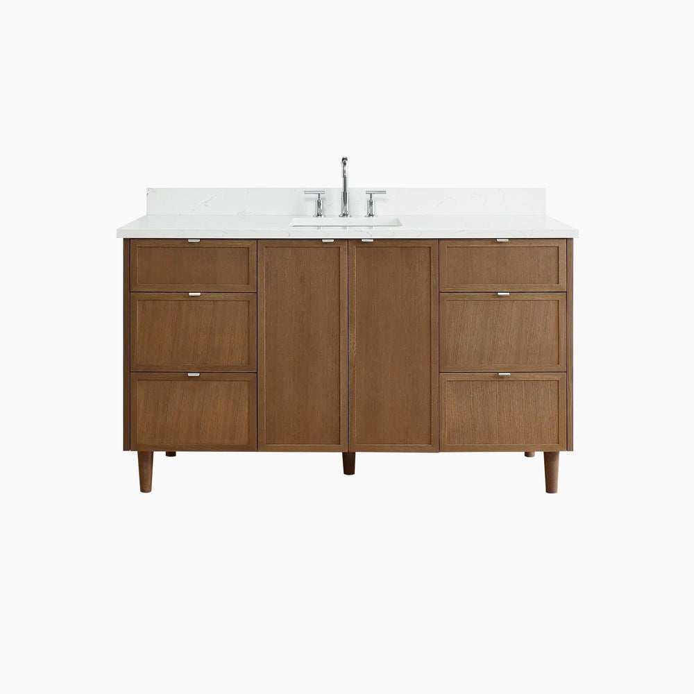 
                  
                    Cape Breton 60" Mid Century Oak Bathroom Vanity
                  
                