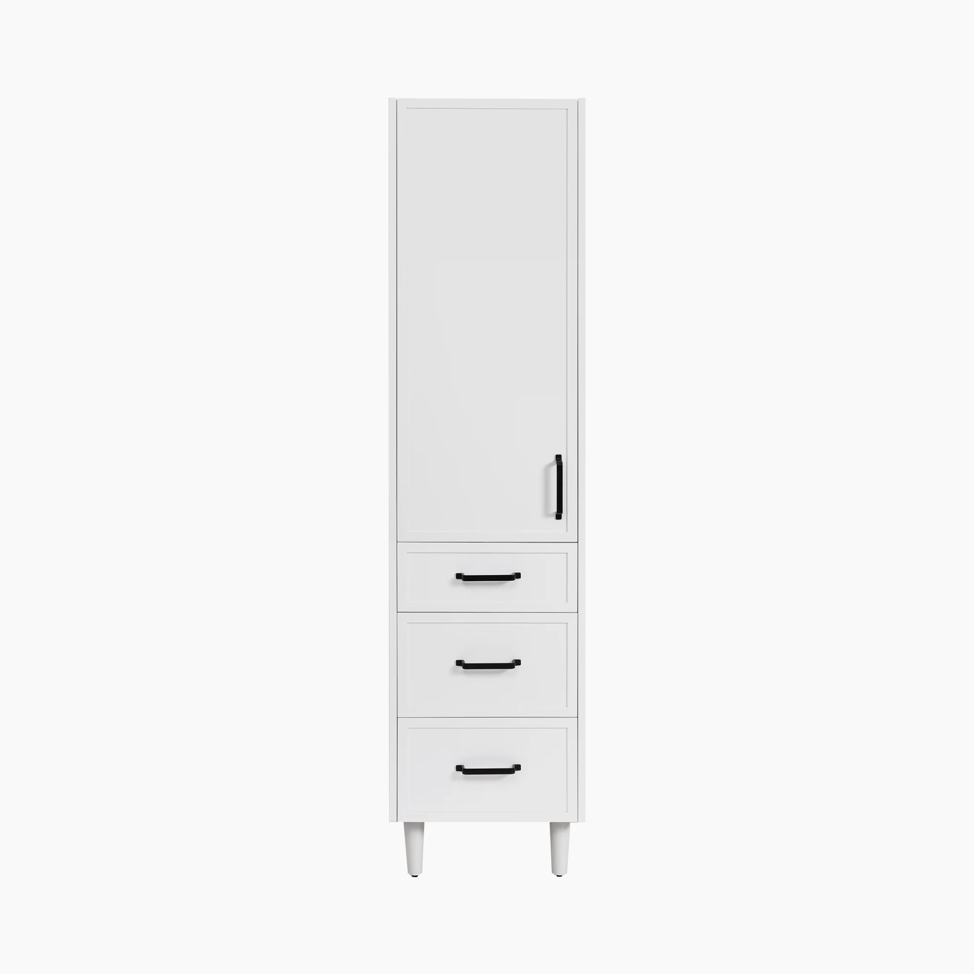 Cape Breton Satin White Linen Cabinet