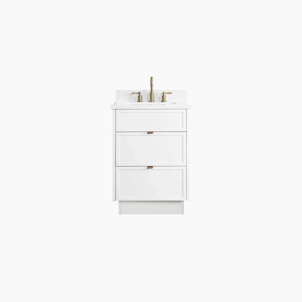 
                  
                    Cape Breton SLIM 24" Satin White Bathroom Vanity - All Drawers
                  
                