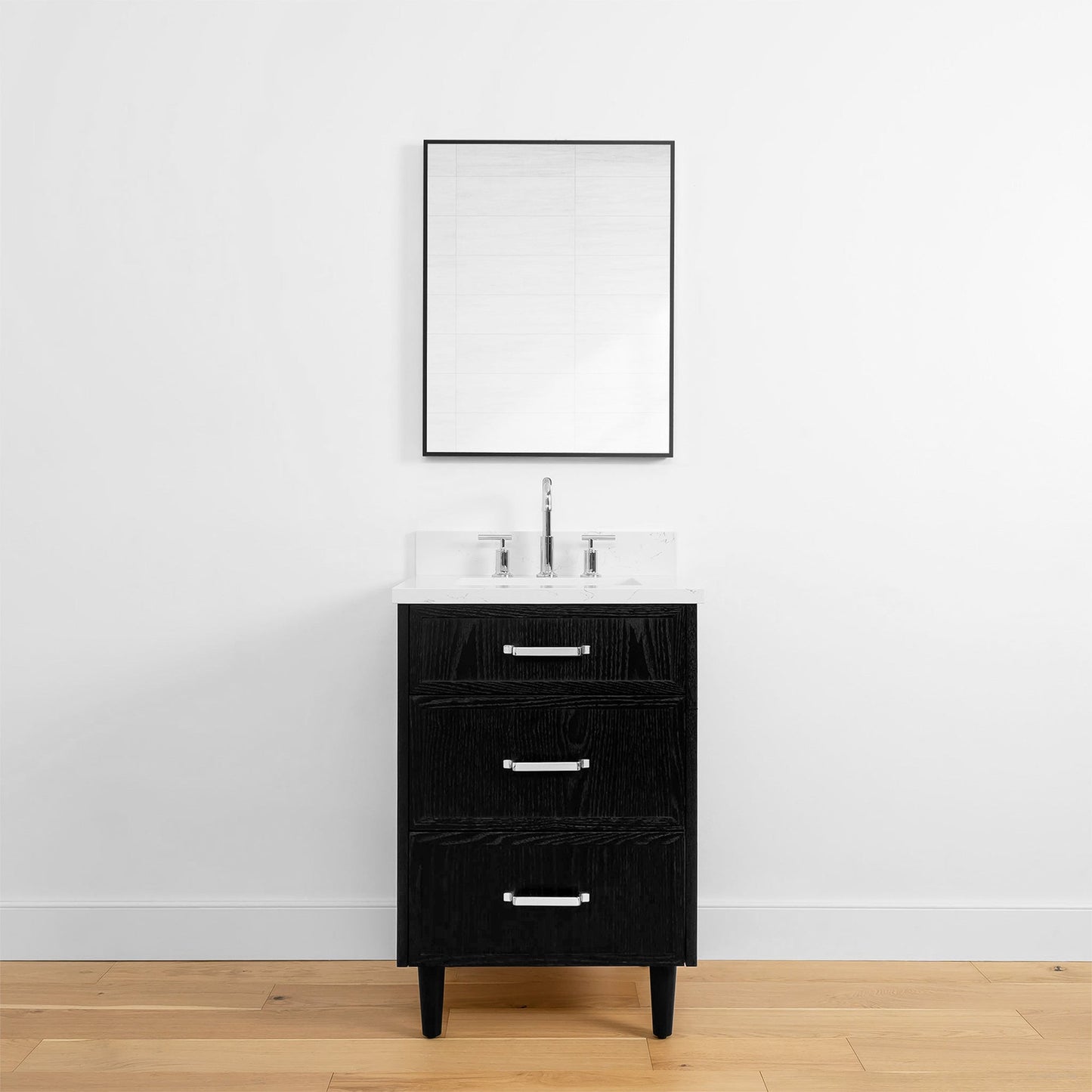 Cape Breton 24" Blackened Oak Bathroom Vanity - Teodor Vanities United States