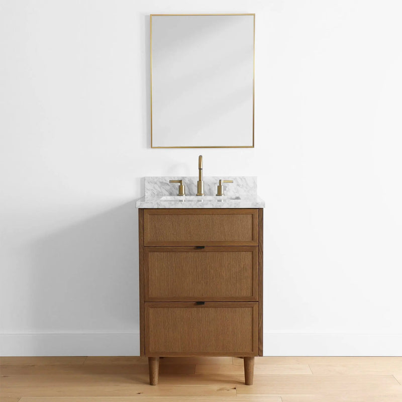 Cape Breton 24" Mid Century Oak Bathroom Vanity - Teodor Vanities United States