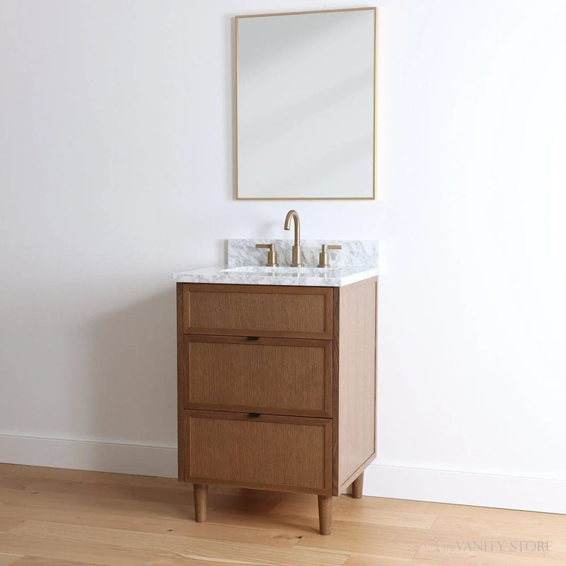 Cape Breton 24" Mid Century Oak Bathroom Vanity - Teodor Vanities United States