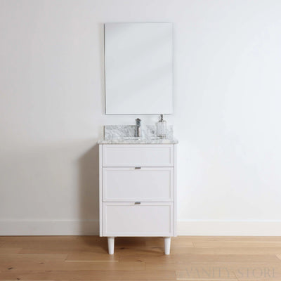 Cape Breton 24" Satin White Bathroom Vanity - Teodor Vanities United States