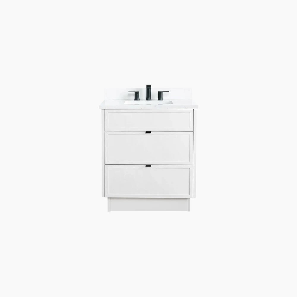 
                  
                    Cape Breton SLIM 30" Satin White Bathroom Vanity - All Drawers
                  
                