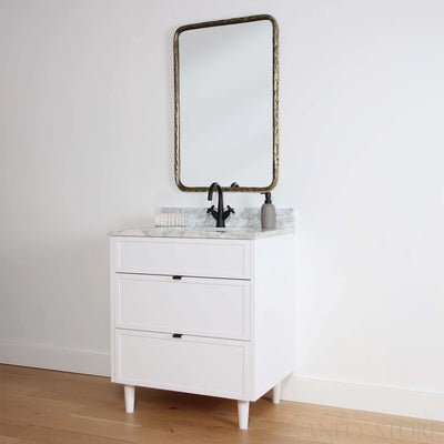 Cape Breton 30" Satin White Bathroom Vanity - Teodor Vanities United States