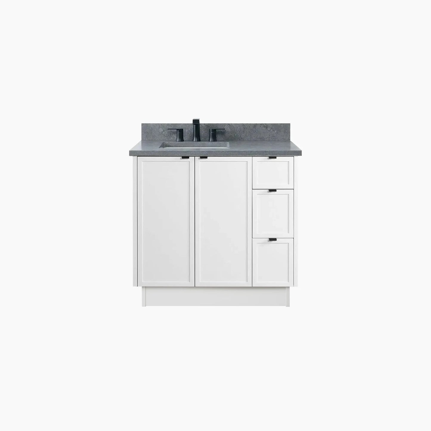 
                  
                    Cape Breton 36" Satin White Bathroom Vanity, Left Sink
                  
                