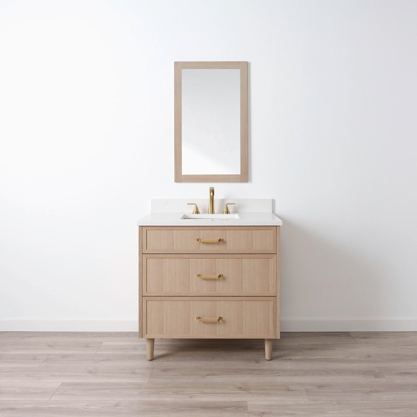 
                  
                    Cape Breton SLIM 36" White Oak Bathroom Vanity - All Drawers Teodor Bathroom Vanity United States
                  
                
