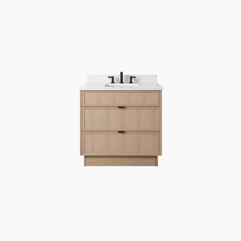 
                  
                    Cape Breton SLIM 36" White Oak Bathroom Vanity - All Drawers Teodor Bathroom Vanity United States
                  
                