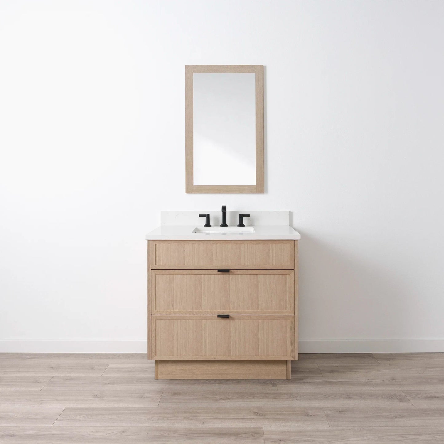 
                  
                    Cape Breton SLIM 36" White Oak Bathroom Vanity - All Drawers Teodor Bathroom Vanity United States
                  
                