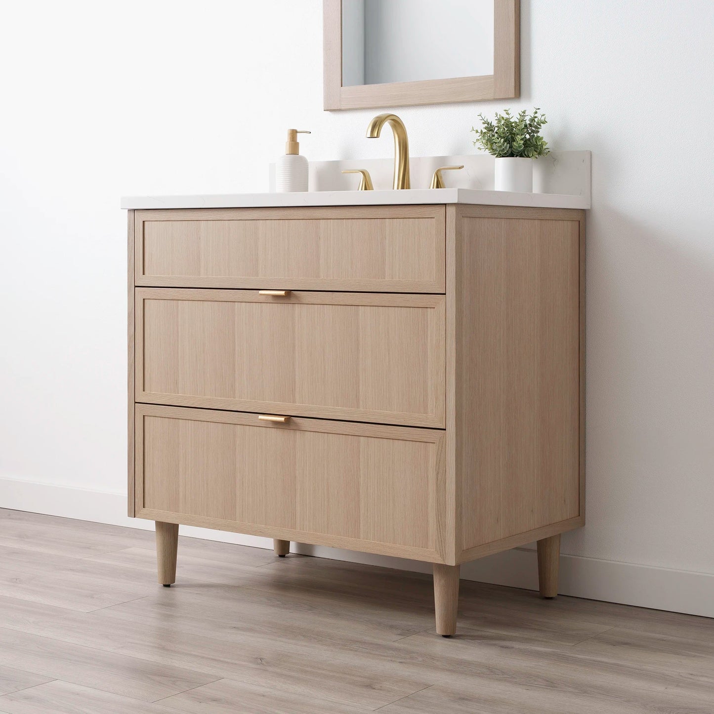 
                  
                    Cape Breton SLIM 36" White Oak Bathroom Vanity - All Drawers Teodor Bathroom Vanity United States
                  
                