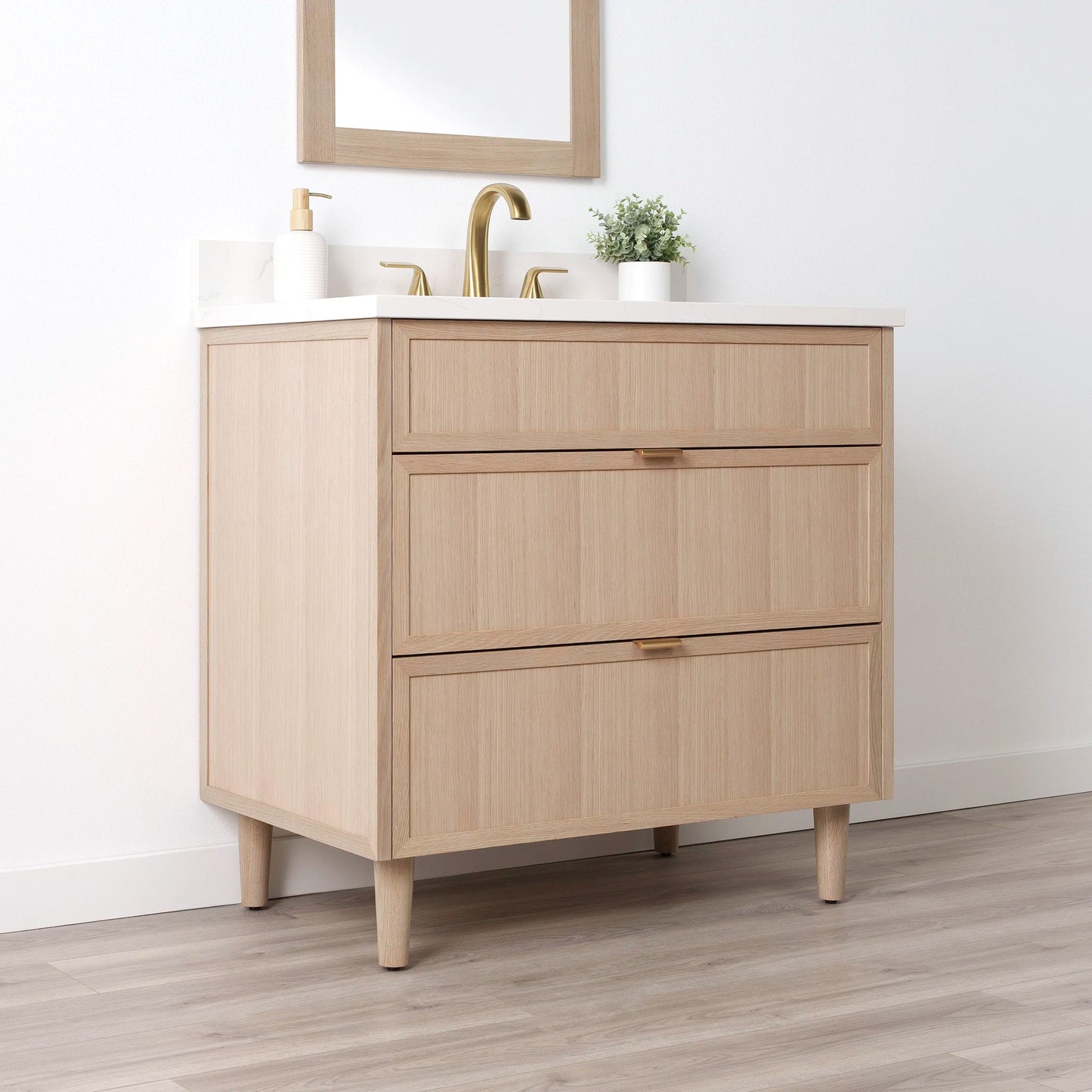 
                  
                    Cape Breton SLIM 36" White Oak Bathroom Vanity - All Drawers Teodor Bathroom Vanity United States
                  
                