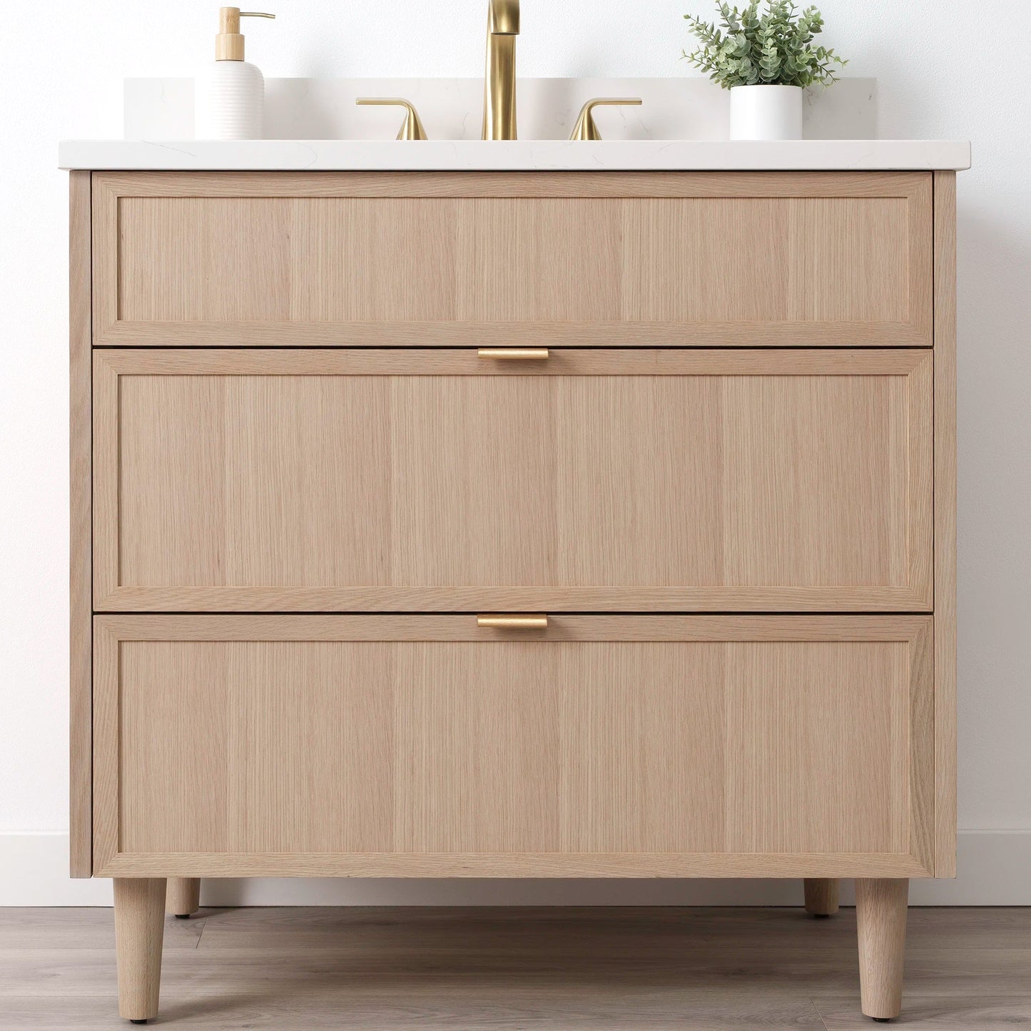 
                  
                    Cape Breton SLIM 36" White Oak Bathroom Vanity - All Drawers Teodor Bathroom Vanity United States
                  
                