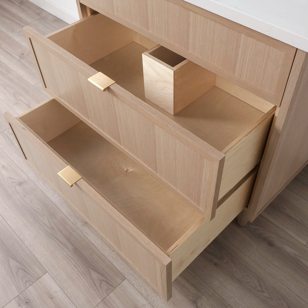 
                  
                    Cape Breton SLIM 36" White Oak Bathroom Vanity - All Drawers Teodor Bathroom Vanity United States
                  
                