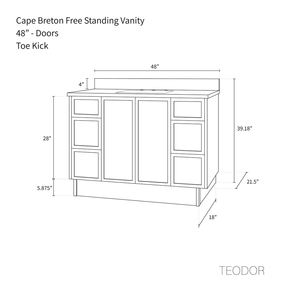 
                  
                    Cape Breton 48" Mid Century Oak Bathroom Vanity
                  
                
