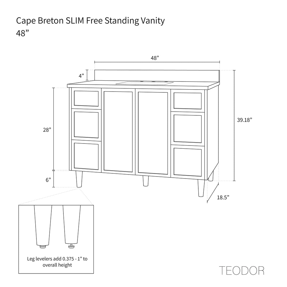 
                  
                    Cape Breton SLIM 48" Blackened Oak Bathroom Vanity
                  
                
